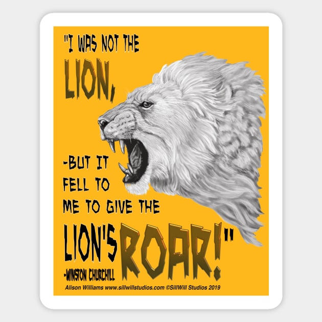 Roaring Lion Sticker by SillWill Studios